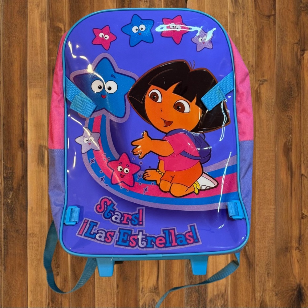 Dora the Explorer Kids Rolling Backpack – Stars / Las Estrellas – Trolley Bag